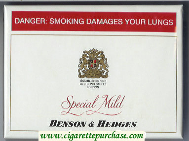 Benson Hedges Special Mild 30 cigarette South Africa